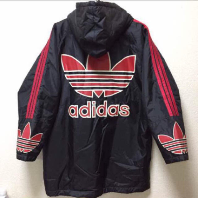 90s アディダス adidas デサント製 ナイロンジャケット ベンチコート