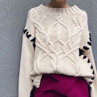 アメリヴィンテージ(Ameri VINTAGE)のmana様専用【新品】AMERI ☆LACE UP CABLE KNIT(ニット/セーター)