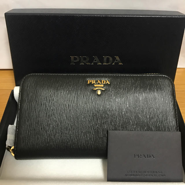 PRADA(プラダ)の2月28日までの限定出品 新品 PRADA 長財布 ブラック プラダ直営店購入 メンズのファッション小物(長財布)の商品写真