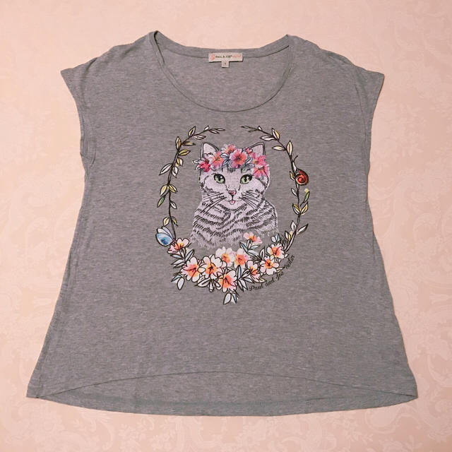 PAUL & JOE SISTER(ポール&ジョーシスター)の【美品】Poul&Joe Sister  猫刺繍 Tシャツ レディースのトップス(Tシャツ(半袖/袖なし))の商品写真