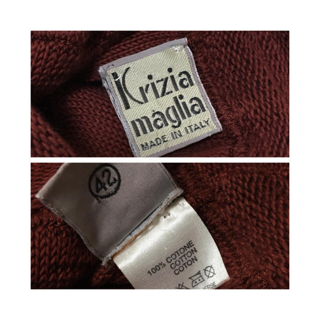 TOGA(トーガ)の80s KRIZIA vintage fringe knit skirt 古着 レディースのスカート(ひざ丈スカート)の商品写真