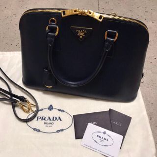 プラダ(PRADA)のPRADA サフィアーノ ネイビー(ハンドバッグ)