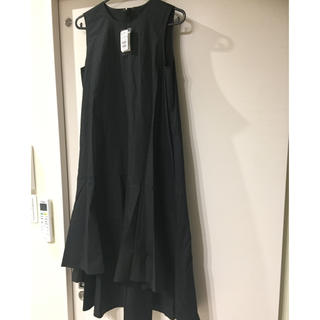 スコットクラブ(SCOT CLUB)の新品黒裾フレアワンピース(ひざ丈ワンピース)