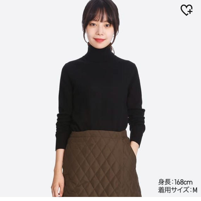 UNIQLO(ユニクロ)のユニクロ  カシミヤ  タートルネック ニット  ブラック  XL  レディースのトップス(ニット/セーター)の商品写真