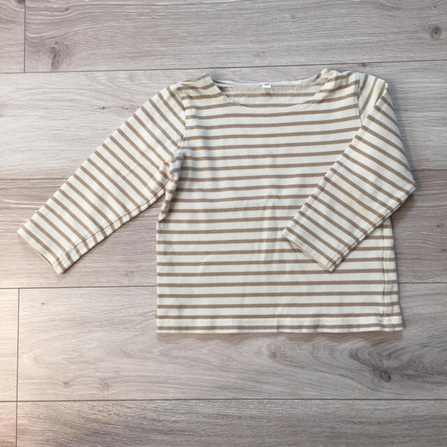 MUJI (無印良品)(ムジルシリョウヒン)の長袖ボーダーT by 無印 キッズ/ベビー/マタニティのキッズ服男の子用(90cm~)(Tシャツ/カットソー)の商品写真