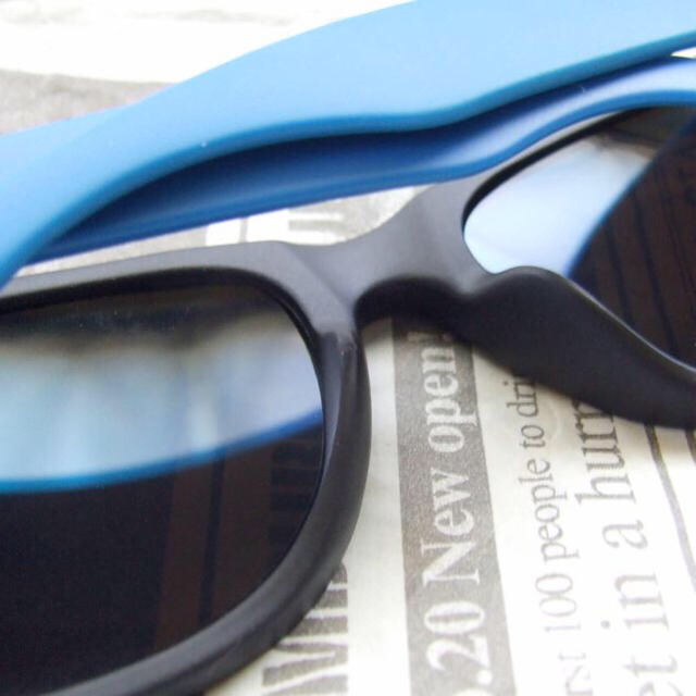 ミラーサングラス/ブルー レディースのファッション小物(サングラス/メガネ)の商品写真