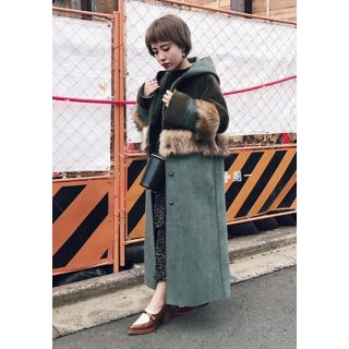 Ameri VINTAGE - AMERI FUR DOCKING MOUTON COAT カーキの通販 by ...