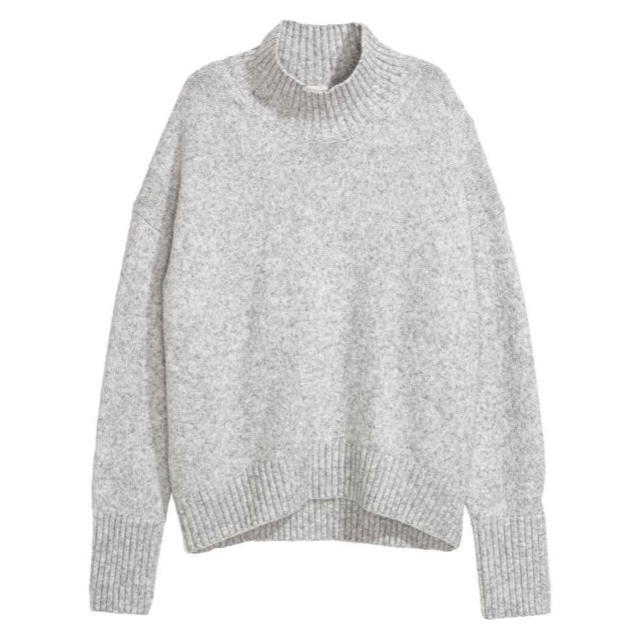 H&M(エイチアンドエム)の【新品未使用】H&M ライトグレー ハイネックセーター レディースのトップス(ニット/セーター)の商品写真