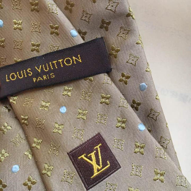 LOUIS VUITTON ネクタイ モノグラム ゴールド