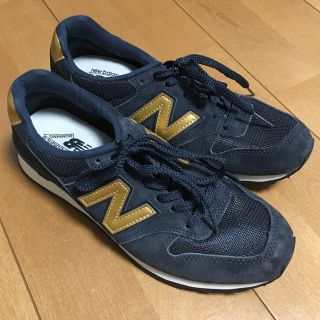 ニューバランス(New Balance)の美品！ New Balance 996 ネイビー×ゴールド 23.5㎝(スニーカー)