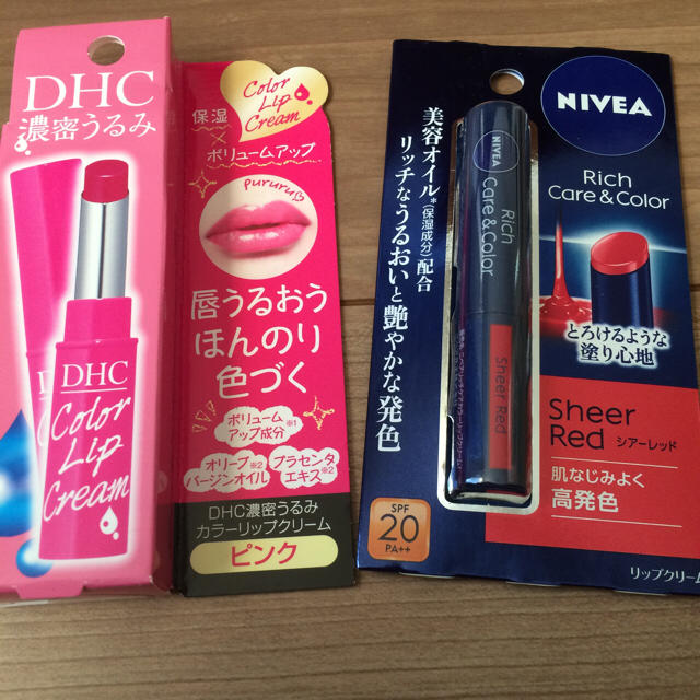 DHC(ディーエイチシー)のDHC・NIVEA リップクリーム 4本セット コスメ/美容のスキンケア/基礎化粧品(リップケア/リップクリーム)の商品写真