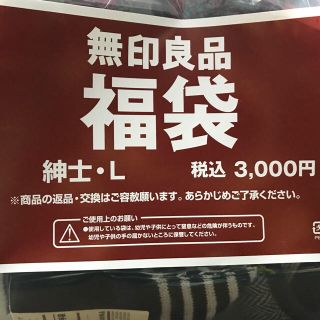 ムジルシリョウヒン(MUJI (無印良品))の無印良品  福袋  紳士  L  2021/3/16値下げ(その他)