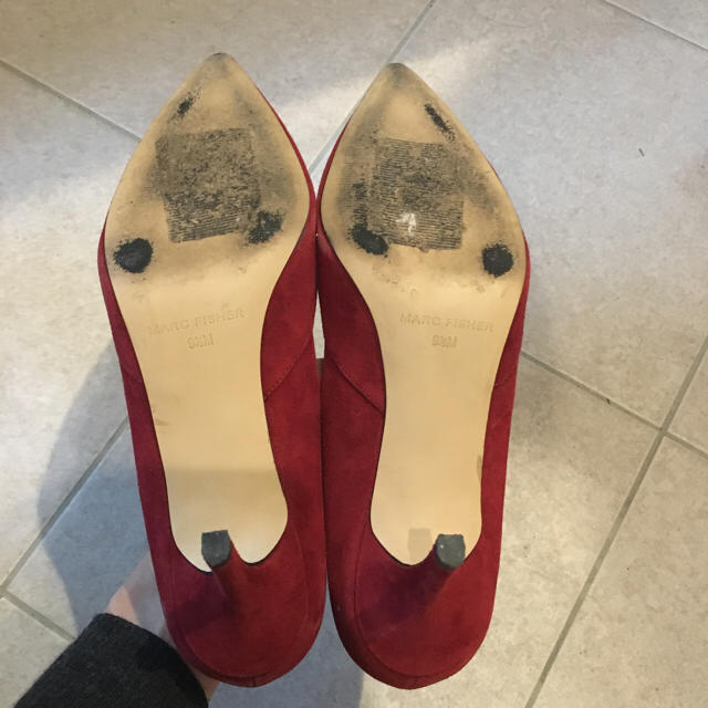 アメリカサイズ9.5 赤 パンプス レディースの靴/シューズ(ハイヒール/パンプス)の商品写真