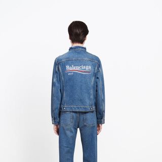 バレンシアガ(Balenciaga)のバレンシアガBalenciaga デニム エンブロイダリー ジャケット44新品(Gジャン/デニムジャケット)