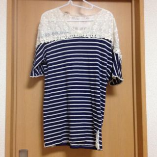 ダブルクローゼット(w closet)のボーダーワンピース(ひざ丈ワンピース)