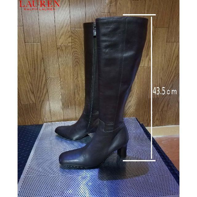 Ralph Lauren(ラルフローレン)の美品【LAUREN Ralph Lauren】ロングブーツ 黒灰 24.0cm レディースの靴/シューズ(ブーツ)の商品写真