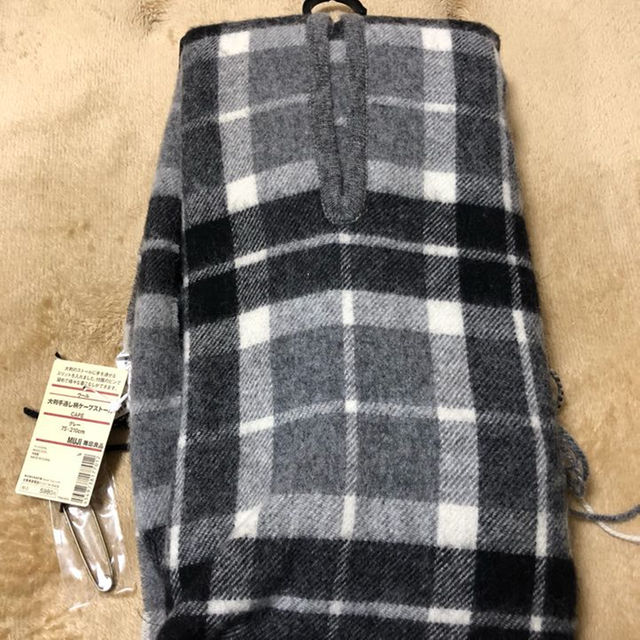 ブルテリア様専用 無印良品 大判手通し柄ケープストール(ウール)① 【高品質】 ブルテリ様専用 絵画/タペストリ
