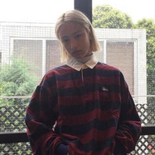 ステューシー(STUSSY)のStussywomen ラガーシャツ M(Tシャツ(長袖/七分))