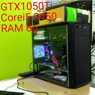 『ケースとGTX1050Ti新品 第3世代Corei5搭載ゲーミングPC　(デスクトップ型PC)