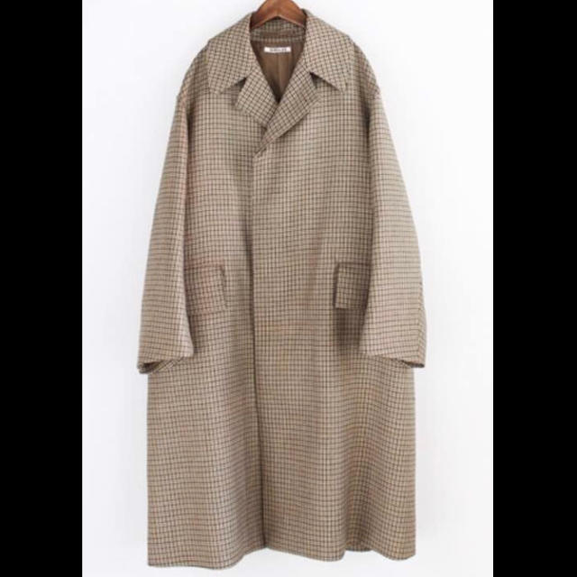 AURALEE ガンクラブチェック コート メンズのジャケット/アウター(ステンカラーコート)の商品写真