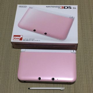 ニンテンドウ(任天堂)の［送料込］ニンテンドー3DSLL ピンク×ホワイト［美品］(携帯用ゲーム機本体)