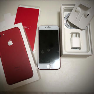 アップル(Apple)の即日発送【美品】Docomo iPhone7 256G Red 利用制限○(スマートフォン本体)