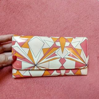 エミリオプッチ(EMILIO PUCCI)のEMILIO PUCCI 長財布 ピンク☆オレンジ(財布)