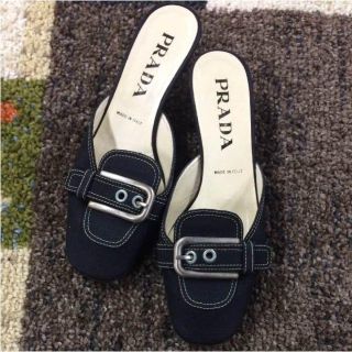 プラダ(PRADA)のプラダ　パンプス　レザー　ネイビー（38746）(ハイヒール/パンプス)