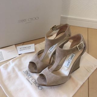 ジミーチュウ(JIMMY CHOO)のJIMMY CHOO スエードサンダル 35.5(サンダル)