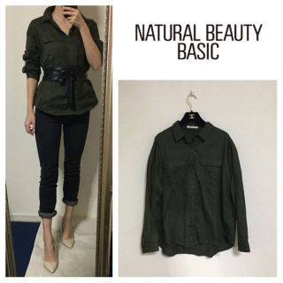 ナチュラルビューティーベーシック(NATURAL BEAUTY BASIC)の新品タグ付き✨ナチュラルビューティーベーシック✨ミリタリーシャツ(その他)