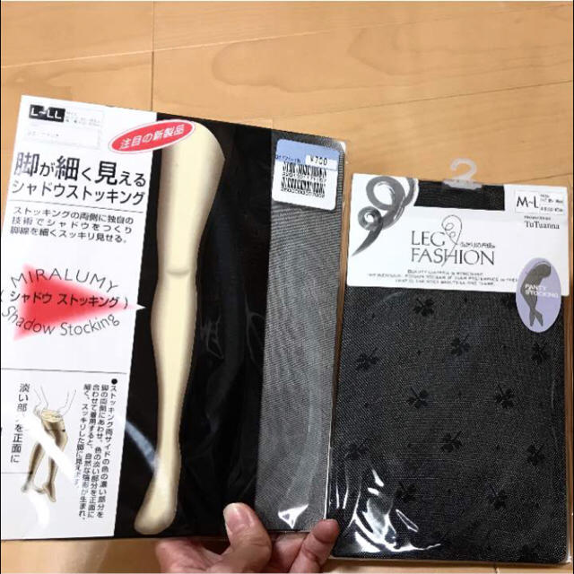 Atsugi(アツギ)の黒ストッキング TuTuannaなど4点セット GUNZE 靴下屋 レディースのレッグウェア(タイツ/ストッキング)の商品写真