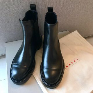 マルニ(Marni)の［marni］サイドゴアブーツ 37 黒 新品未使用(ブーツ)