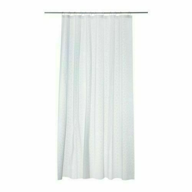 IKEA(イケア)のIKEA INNAREN シャワーカーテン ホワイト180x200 インテリア/住まい/日用品のカーテン/ブラインド(カーテン)の商品写真