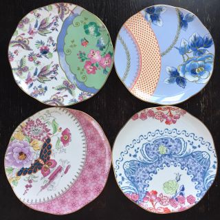 ウェッジウッド(WEDGWOOD)のお値下げ＊ウェッジウッド バタフライブルーム プレート 21㎝ 4枚 蝶 花柄(食器)