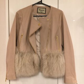 グレースコンチネンタル ピンク ライダースジャケット(レディース)の