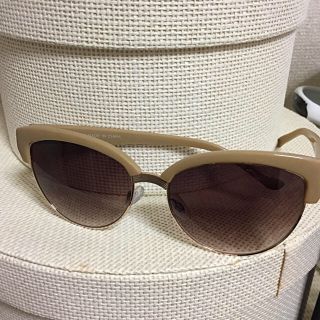 ロキエ(Lochie)のCateye sunglasses ベージュ (サングラス/メガネ)