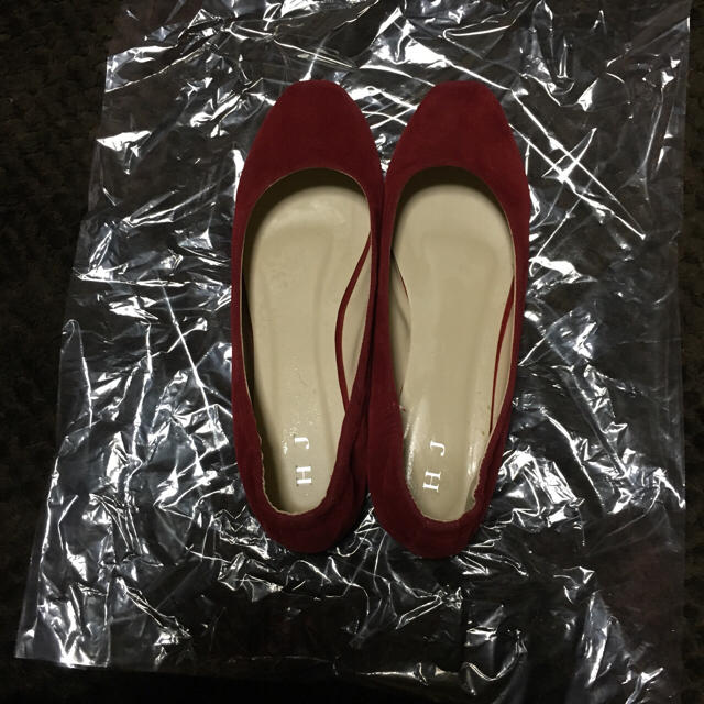 パンプス フラットシューズ 赤 レッド レディースの靴/シューズ(バレエシューズ)の商品写真