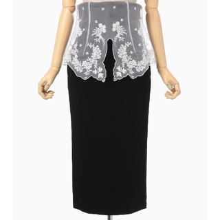 mame - mame Silk Lace Peplum Skirt - black の通販｜ラクマ