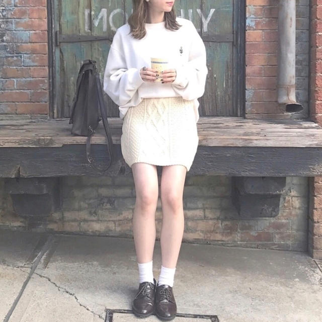 Kastane(カスタネ)の【新品タグ付き】kable knit skirt🐑♡ レディースのスカート(ミニスカート)の商品写真