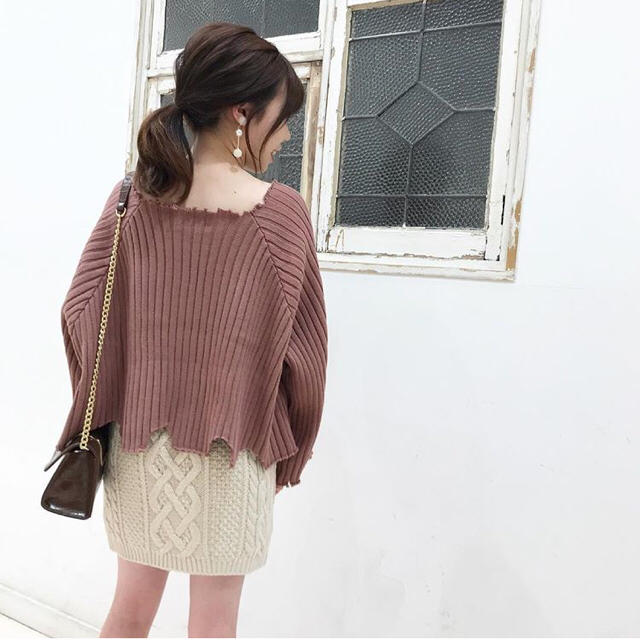 Kastane(カスタネ)の【新品タグ付き】kable knit skirt🐑♡ レディースのスカート(ミニスカート)の商品写真