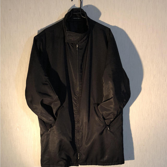 agnes b.(アニエスベー)のアニエスベー  黒 コート 古着 made in France メンズのジャケット/アウター(ステンカラーコート)の商品写真