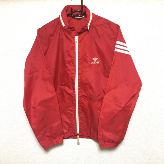adidas - 80s adidas アディダス ナイロンジャケット デサント製 赤