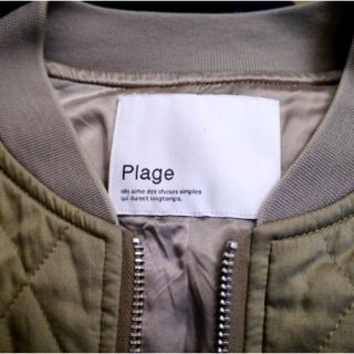 美品◆Plage プラージュ キルティングデザイン フライト ジャケットブルゾン