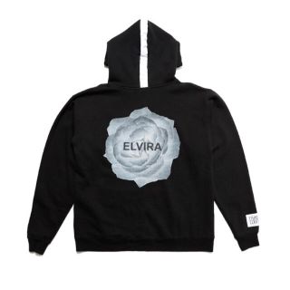 エルヴィア(ELVIA)の即完売モデル elvira 薔薇 パーカー 黒(パーカー)