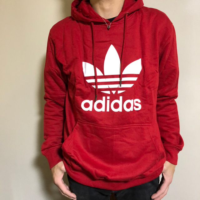 adidas(アディダス)の2日間限定値下！アディダス★パーカー★人気色の赤♪ 新品未使用！希少！ メンズのトップス(パーカー)の商品写真