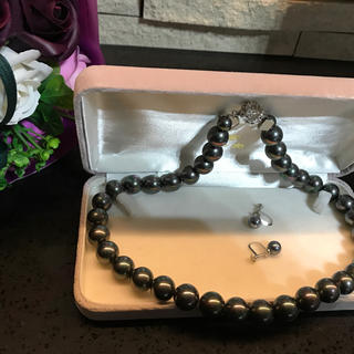 黒真珠のネックレスとイヤリング  大粒‼️豪華(ネックレス)
