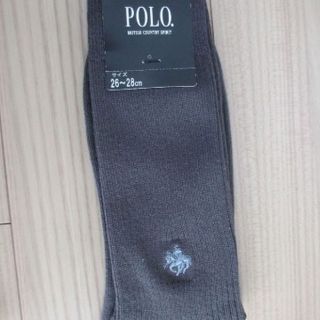 POLOポロ カジュアル ソックス（靴下）グレー 26-28cm(その他)