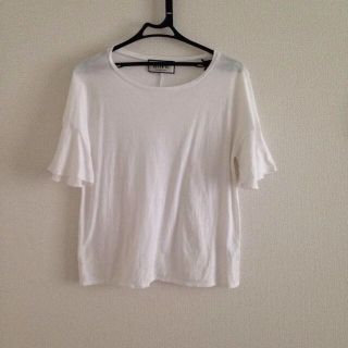 ロペ(ROPE’)のROPE  袖フリルTシャツ(Tシャツ(半袖/袖なし))