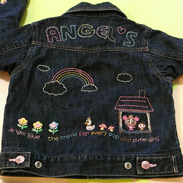 110 エンジェルブルー デニムジャケット 刺繍 アウター