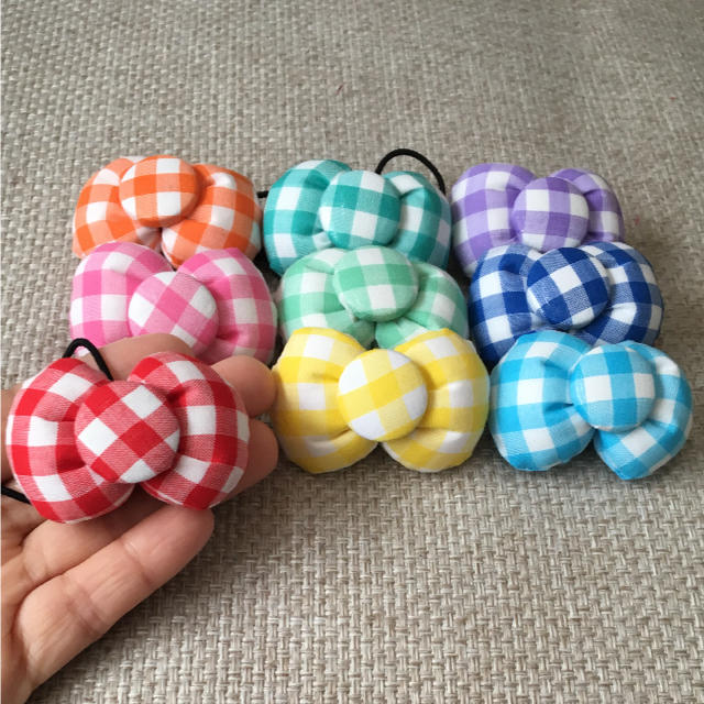 Hey Say Jumpカラー 丸型ギンガムチェックリボンゴム 9色1850円の通販 By みもみあ S Shop ラクマ